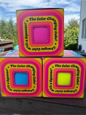 - NeeDoh color change cubes Pink, Blue & Yellow Set